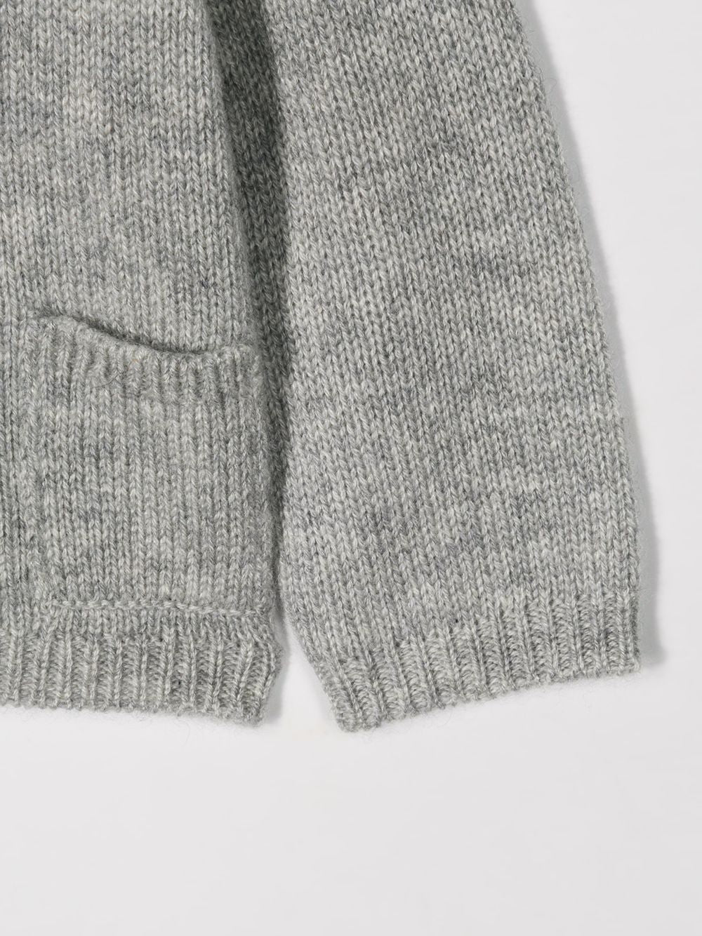 Cardigan per neonato Bonpoint grigio con scollo a V PEBDA2734CA 092 BONPOINT KIDS 