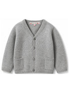 Cardigan per neonato Bonpoint grigio con scollo a V PEBDA2734CA 092 BONPOINT KIDS 