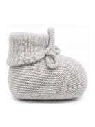 Scarpe primi passi per neonata Bonpoint grigio con fiocco PEBDA2837CH 092 BONPOINT KIDS 