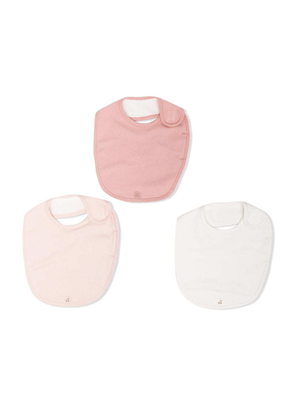 Set di tre bavaglini per neonata Bonpoint Kids multicolore con targhetta logo PEBIOBAV3B 121 BONPOINT KIDS 