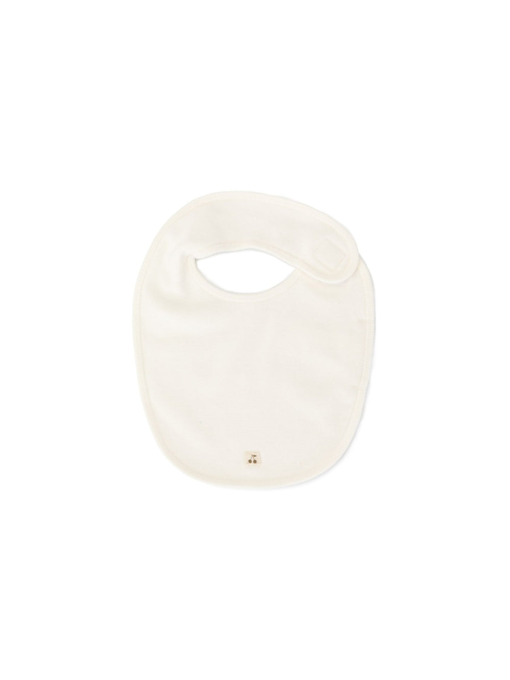 Bavaglino per neonati Bonpoint Kids bianco con targhetta logo PEBIOBAVOIR 002 BONPOINT KIDS 