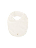 Bavaglino per neonati Bonpoint Kids bianco con targhetta logo PEBIOBAVOIR 002 BONPOINT KIDS 