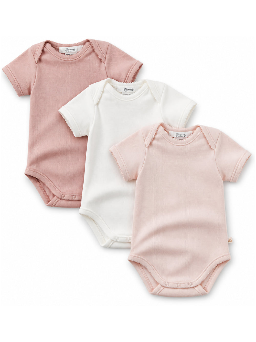 Set di tre body per neonata Bonpoint multicolore con dettagli a coste PEBTIBODYS3 121 BONPOINT KIDS 