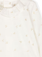 Blusa per neonata Bonpoint beige con stampa ciliegie all-over PEGANITI4 632 BONPOINT KIDS 