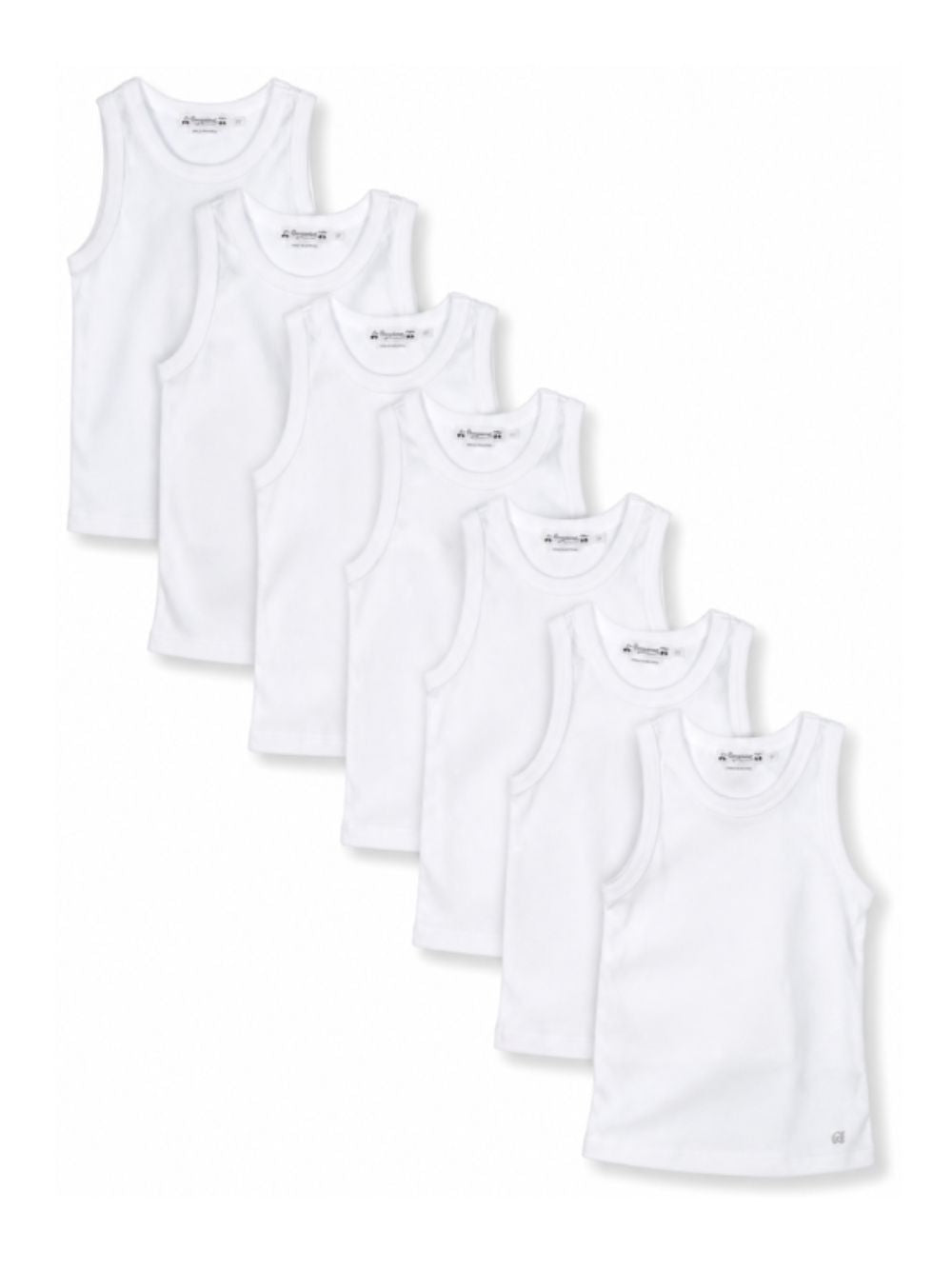 Set di sette canotte per neonati Bonpoint Kids bianche senza maniche PERBUNK00001 000 BONPOINT KIDS 