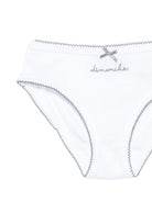 Set di sette slip per bambina Bonpoint Kids bianco con giorni della settimana ricamati PERGUNK00005 000 BONPOINT KIDS 