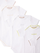 Set di sette tutine per neonati Bonpoint Kids bianche con cuciture a contrasto PERPUNK00001 000 BONPOINT KIDS 