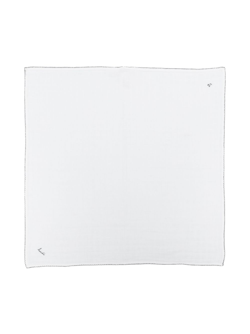Set sette copertine fascianti spazzola e scatola per neonati Bonpoint Kids bianco con profili a contrasto PERZKID00001 000 BONPOINT KIDS 
