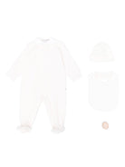 Set tutina, bavaglino e berretto per neonata Bonpoint Kids rosa con colletto ricamato PEXKIKN0101 021 BONPOINT KIDS 