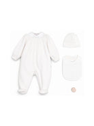 Set tutina, bavaglino e berretto per neonata Bonpoint Kids rosa con colletto ricamato PEXKIKN0101 021 BONPOINT KIDS 