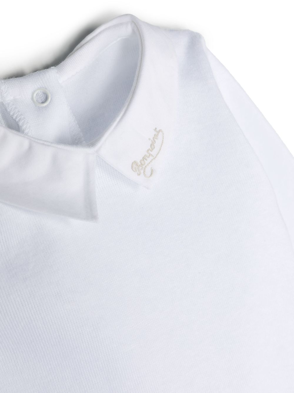 Body per neonati Bonpoint bianco con dettaglio logo ricamato PEZUNKN0101 101 BONPOINT KIDS 