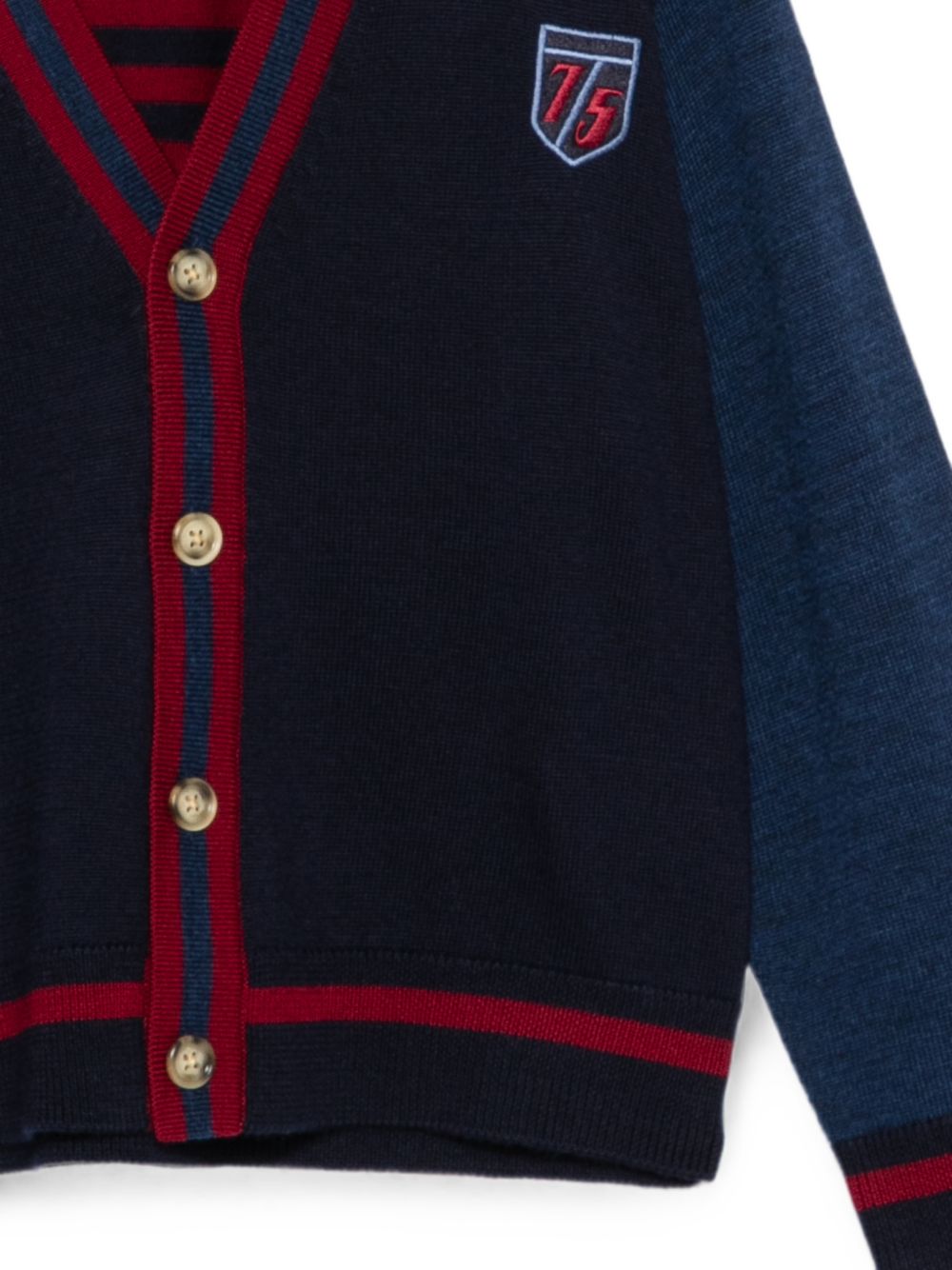 Maglione Jliuan per bambino Bonpoint Kids blu con scollo a V W06BCAK00003 270A BONPOINT KIDS 