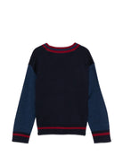 Maglione Jliuan per bambino Bonpoint Kids blu con scollo a V W06BCAK00003 270A BONPOINT KIDS 