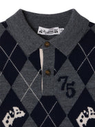 Maglione per bambino Bonpoint Kids grigio con design a rombi W06BJUK00005 996 BONPOINT KIDS 