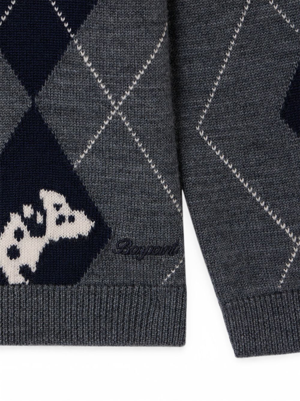 Maglione per bambino Bonpoint Kids grigio con design a rombi W06BJUK00005 996 BONPOINT KIDS 