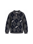 Maglione per bambino Bonpoint Kids grigio con design a rombi W06BJUK00005 996 BONPOINT KIDS 