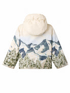 Giacca da sci Mikado per bambino Bonpoint Kids beige con stampa grafica paesaggio W06BOUW00016 614 BONPOINT KIDS 