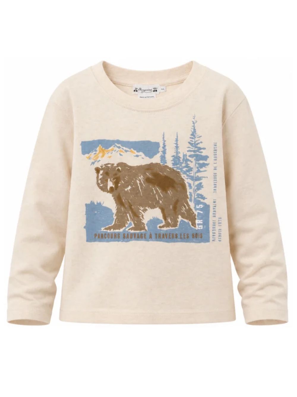 T-shirt per bambino Bonpoint beige con stampa grafica W06BTSK00010 160A BONPOINT KIDS 