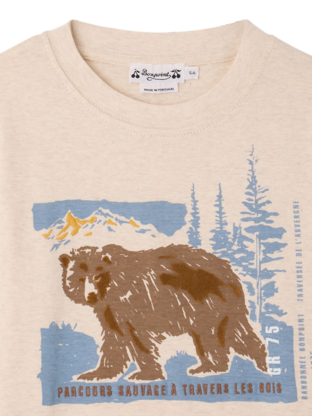 T-shirt per bambino Bonpoint beige con stampa grafica W06BTSK00010 160A BONPOINT KIDS 