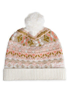 Berretto per bambina Bonpoint Kids beige con decorazione ricamata W06GACK00026 902 BONPOINT KIDS 