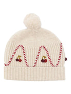 Berretto per bambina Bonpoint Kids bianco con design lavorato a maglia W06GACK00027 063B BONPOINT KIDS 