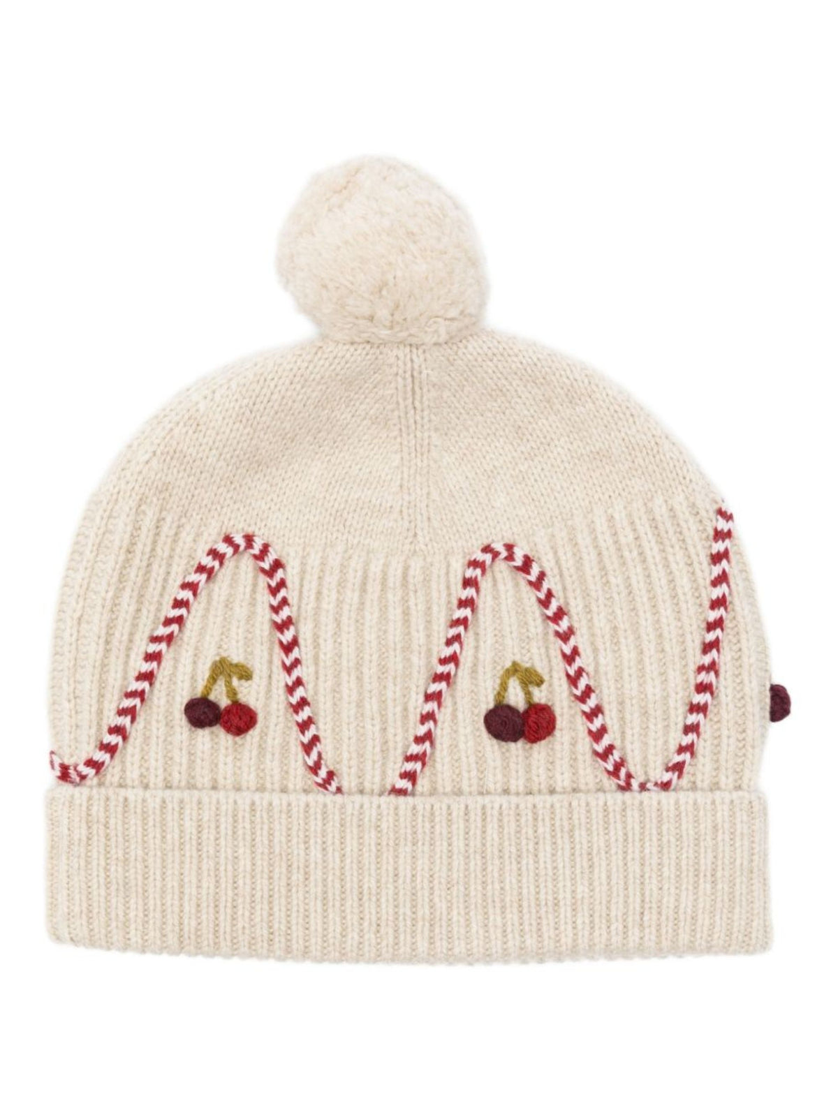 Berretto per bambina Bonpoint Kids bianco con design lavorato a maglia W06GACK00027 063B BONPOINT KIDS 
