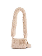 Borsa a spalla per bambina Bonpoint Kids beige con finitura in pelliccia sintetica W06GACW00011 003 BONPOINT KIDS 