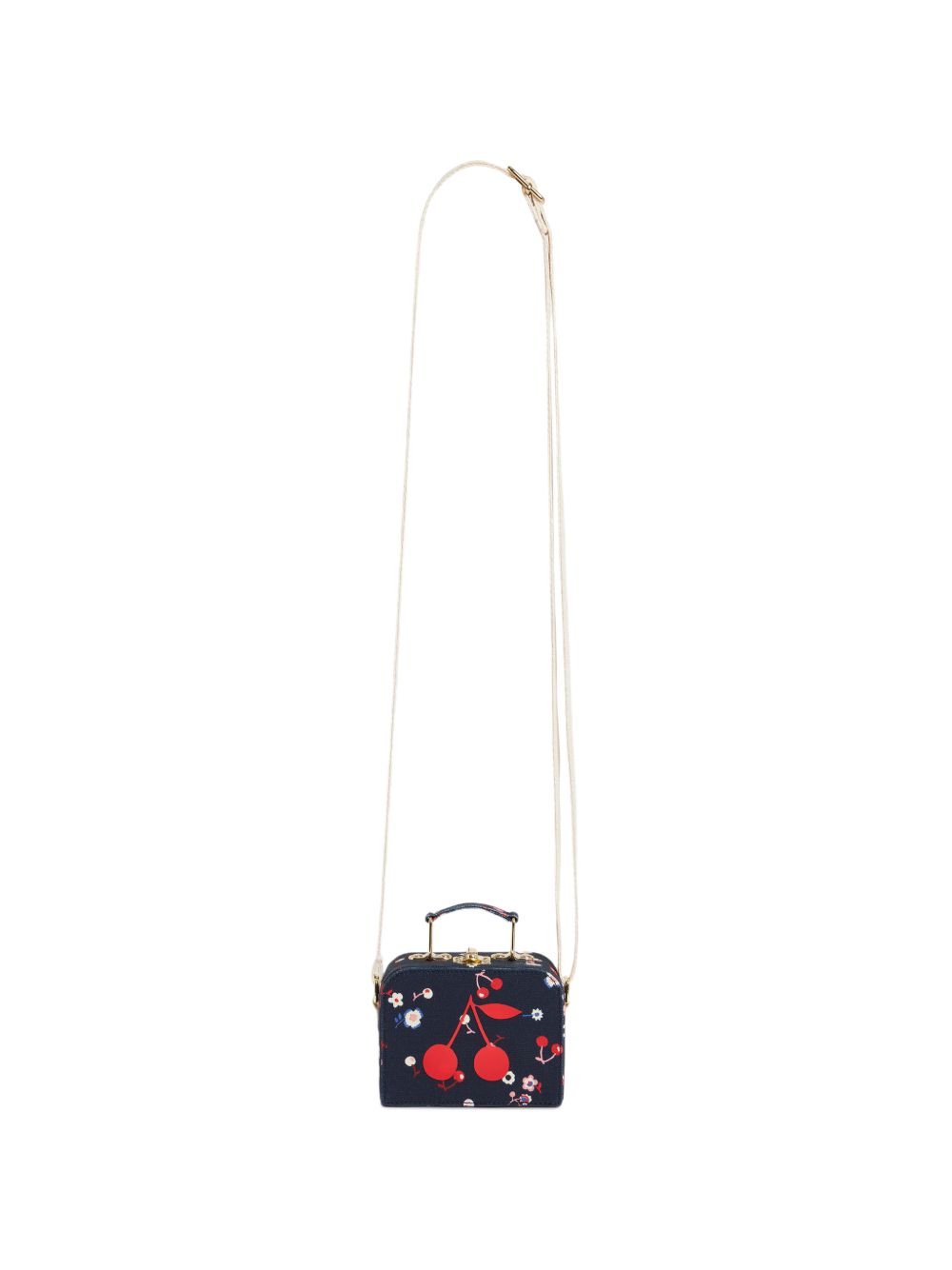 Borsa a spalla per bambina Bonpoint Kids blu con motivo a ciliegie W06GBAW00003 580 BONPOINT KIDS 