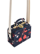 Borsa a spalla per bambina Bonpoint Kids blu con motivo a ciliegie W06GBAW00003 580 BONPOINT KIDS 