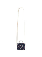 Borsa a spalla per bambina Bonpoint Kids blu con motivo a ciliegie W06GBAW00003 580 BONPOINT KIDS 