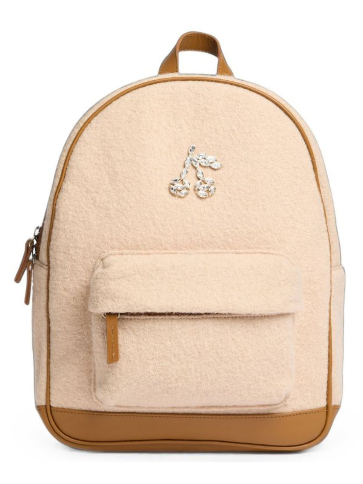 Zaino per bambina Bonpoint Kids beige con motivo con cristalli W06GBAW00022 060 BONPOINT KIDS 