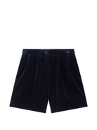 Shorts per bambina Bonpoint Kids blu con finitura vellutata W06GBEW00004 070B BONPOINT KIDS 