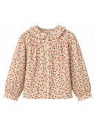 Blusa per bambina Bonpoint Kids beige con stampa Cherry all-over W06GBLW00011 609 BONPOINT KIDS 