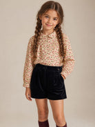 Blusa per bambina Bonpoint Kids beige con stampa Cherry all-over W06GBLW00011 609 BONPOINT KIDS 