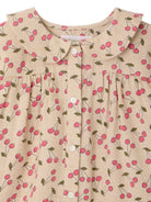 Blusa per bambina Bonpoint Kids beige con stampa Cherry all-over W06GBLW00011 609 BONPOINT KIDS 