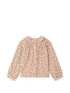 Blusa per bambina Bonpoint Kids beige con stampa Cherry all-over W06GBLW00011 609 BONPOINT KIDS 