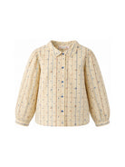 Camicia per bambina Bonpoint Kids beige con stampa Cherry all-over W06GBLW00012 360A BONPOINT KIDS 