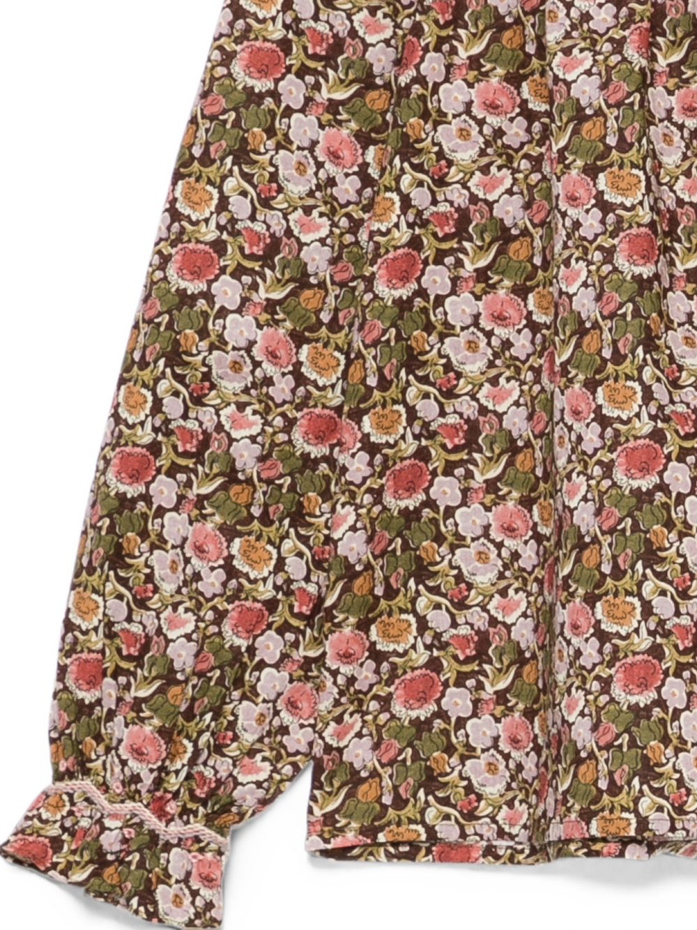 Blusa per bambina Bonpoint Kids marrone con stampa floreale all-over W06GBLW00013 558A BONPOINT KIDS 