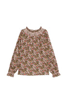 Blusa per bambina Bonpoint Kids marrone con stampa floreale all-over W06GBLW00013 558A BONPOINT KIDS 
