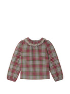 Camicia per bambina Bonpoint Kids rossa con motivo a quadri W06GBLW00016 381 BONPOINT KIDS 