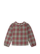 Camicia per bambina Bonpoint Kids rossa con motivo a quadri W06GBLW00016 381 BONPOINT KIDS 