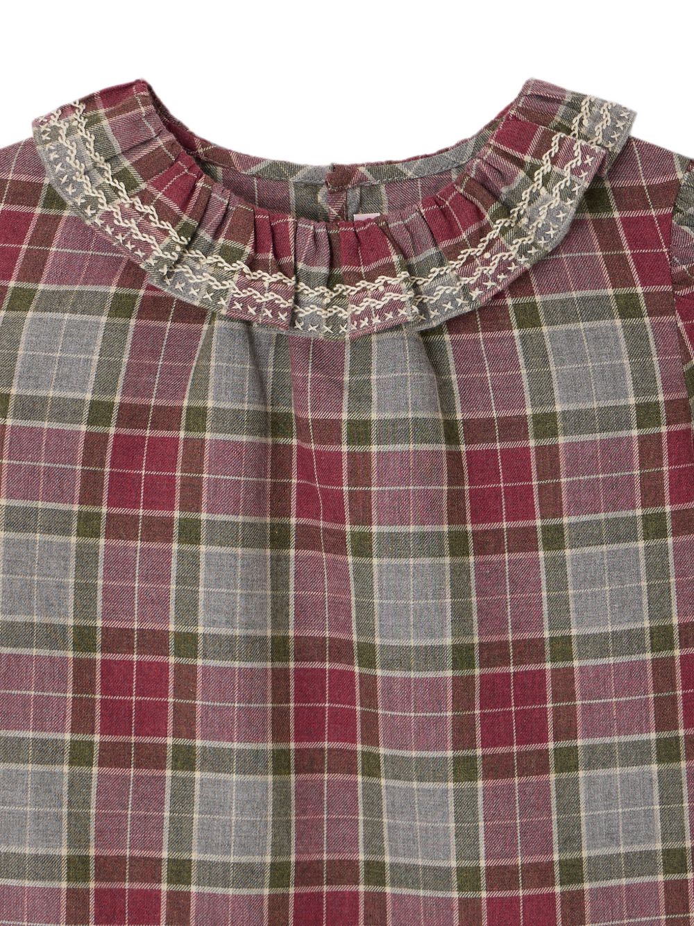 Camicia per bambina Bonpoint Kids rossa con motivo a quadri W06GBLW00016 381 BONPOINT KIDS 