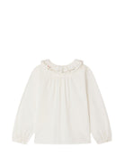 Camicia per bambina Bonpoint Kids bianca con colletto con ruches W06GBLW00017 102 BONPOINT KIDS 