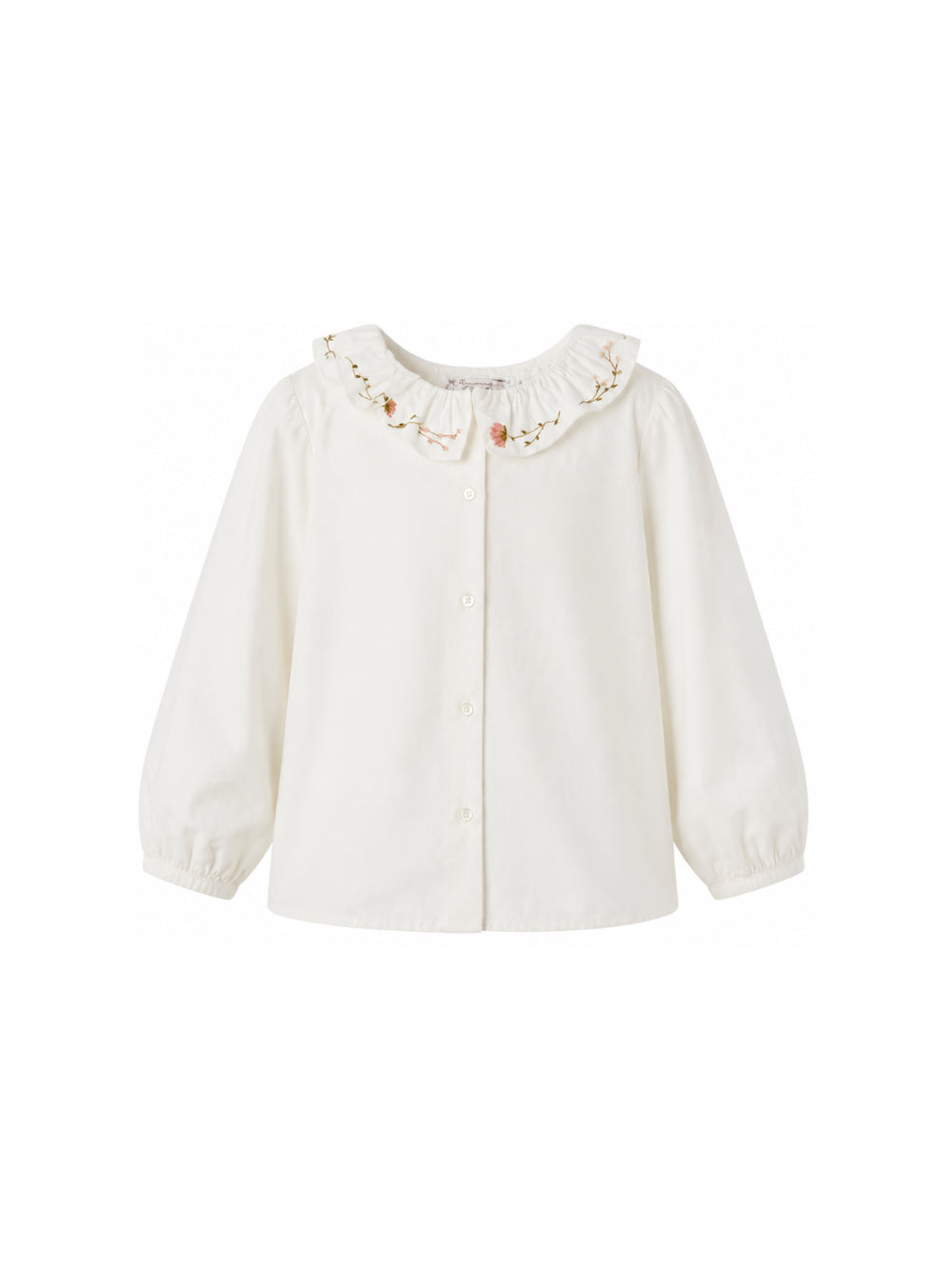 Camicia per bambina Bonpoint Kids bianca con colletto con ruches W06GBLW00017 102 BONPOINT KIDS 