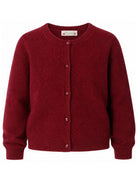 Cardigan per bambina Bonpoint Kids rosso con lavorazione a pointelle W06GCAK00002 052 BONPOINT KIDS 