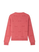 Maglione per bambina Bonpoint Kids rosa con ricamo ciliegie W06GCAK00004 028C BONPOINT KIDS 