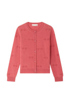 Maglione per bambina Bonpoint Kids rosa con ricamo ciliegie W06GCAK00004 028C BONPOINT KIDS 