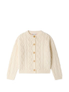 Maglione per bambina Bonpoint Kids beige con maglia intrecciata W06GCAK00006 002 BONPOINT KIDS 