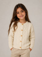 Maglione per bambina Bonpoint Kids beige con maglia intrecciata W06GCAK00006 002 BONPOINT KIDS 