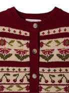 Gilet per bambina Bonpoint Kids rosso con decorazione ricamata W06GCAK00016 952A BONPOINT KIDS 